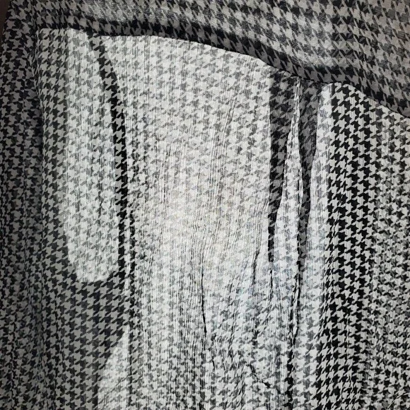 BROOKS BROTHERS Shirt Womens Small Relaxed Houndstooth Blouse Chiffon New - Picture 6 of 16